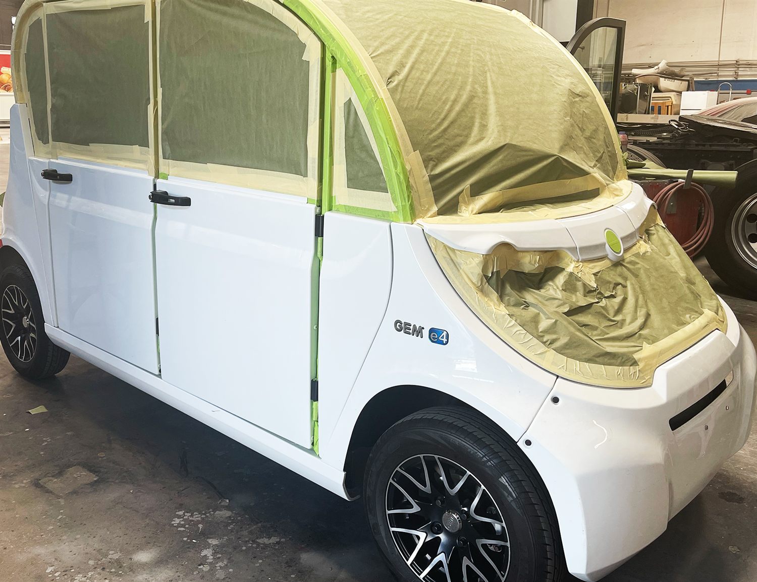 Electric shuttle custom paint